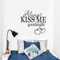 Wall Stickers Always Kiss Me Good Night Hearts Bedroom Decor Pvc Wall Sticker 53.3Cm*56Cm