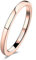 Lisandra Scott Ring Damen Herren Poliert Vorsteckring Stapelring aus Wolfram-Titan | Hochglanzpoliert & Anlaufgeschützt Stapelringe Schlicht mit bequemer Passform Ehering (60, 2mm Rosegold)
