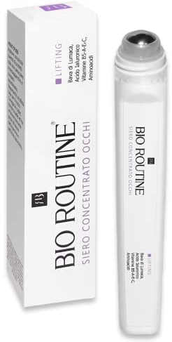 BIO ROUTINE Siero Contorno Occhi Antirughe Antiocchiaie Idratante - Bava di Lumaca, Acido Ialuronico, Pro-Vitamina B5 - Effetto Ghiaccio Anti-fatica Riduce Rughe Borse e Occhiaie