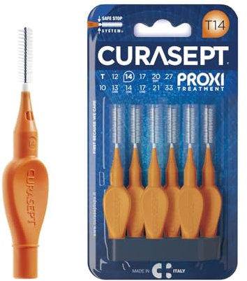 Curasept Proxi - Interdentalbürste T14 Scovolino, 6 Stück, Orange
