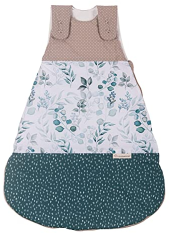 ULLENBOOM Schlafsack Baby 10-18 Monate, 80/86, OEKO-TEX Materialien, Eukalyptus (Made in EU), 2,5 TOG - Baby Schlafsack Neugeborene - Ganzjährig für Frühling, Herbst und Winter