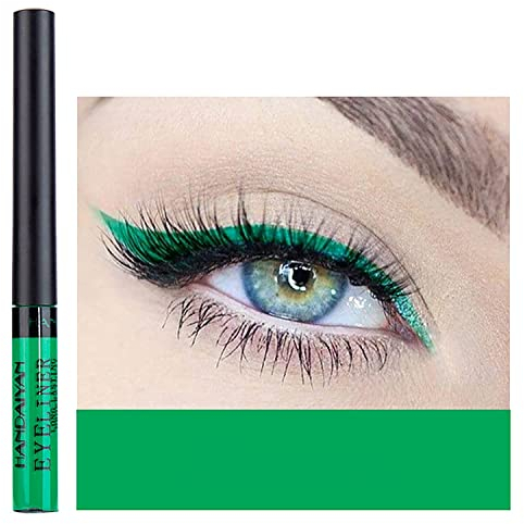 ALEXOUN 11 bunt Farben Liquid Glitter Eyeliner Farben Lidstrich Stifte Glitter Eye Pencil, Augen Make-up Langlebiger Wasserdichter Shimmer Sparkling Eyeliner Lidschatten, 1PC Grün