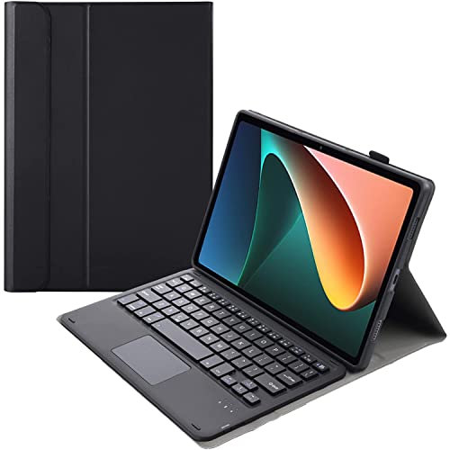 HEUCYL Custodia con Tastiera per Lenovo Tab M10 10.1 (Modello: TB-X505F/TB-X605F) Tastiera Italiana Bluetooth Wireless Magnetica Staccabile con Touchpad, Slim Smart Cover,Nero