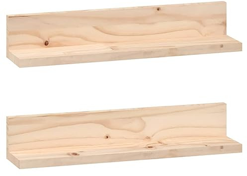vidaXL Wandregale 2 STK. 50x11x9 cm Massivholz Kiefer