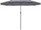 GYMAX Ombrellone Doppio da Giardino, 470 x 280 cm, Ombrellone Rettangolare Grande, con Manovella Facile da Aprire e Chiudere, Ideale per Piscina, Patio, Terrazzo (GRIGIO)