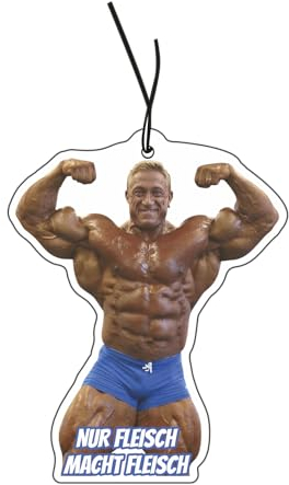 2x Markus Rühl – Nur Fleisch macht Fleisch Duftbaum Auto lustig, Auto Duftspender, Duftbaum Auto tuning, car air freshener, Duftanhänger Auto, Duftbaum Set Auto