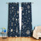 Koudi Weltraum Vorhänge Blickdicht Weltall Astronat Sternenhimmel Universum Muster Gardinen mit Ösen für Kinderzimmer, Babyzimmer Dekoration 210 x 132cm (H × B)