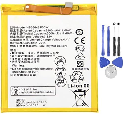 Audiosystem Batteria Compatibile Per Huawei P20 Lite ANE-LX1, P8 Lite 2017 PRA-LX3 Capacità Originale 3000mah Incluso Il Kit Attrezzi HB366481ecw