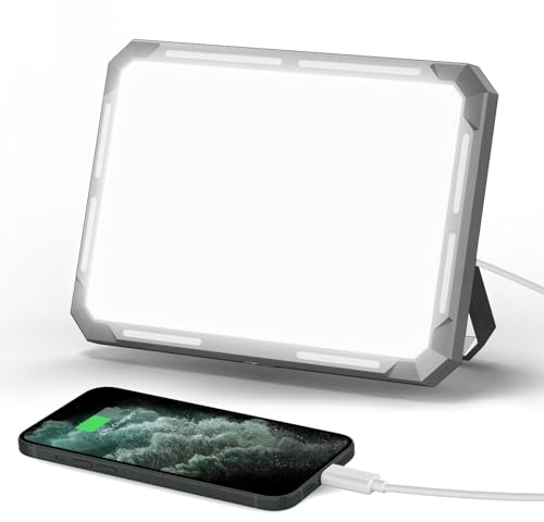 Olycism LED Lampe Camping Rechargeable Multifonctionnelle Lantern Camping Portable Batterie Externe Intégrée avec 7 Modes d'éclairage et Gradation Progressive IP65 étanche pour éclairage camping SOS