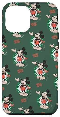 iPhone 13 Pro Max Disney Mickey Mouse Christmas Holiday Scarf Retro Pattern Case