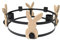 Schmucks HOME Osterkranz Tisch Kerzenständer mit Osterhase Osterdeko schwarz Metall Holz 25 cm