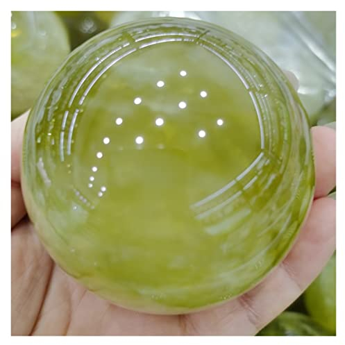 DLMOVKPK 60 mm natürlicher Citrin-Kugel-Quarz-Kristall-Yello-Kristall-Kristallkugel-Stein-Handwerks-Ausgangsdekoration über Dekoration Amethyst Stone