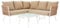 Gartenlounge JAKARTA, weiß/beige - Outdoor Ecksofa mit Dreisitzer, Zweisitzer und Beistelltisch, robustes Metallgestell, wasserabweisende Kissen, für Terrasse und Balkon, L-förmige Sitzlandschaft