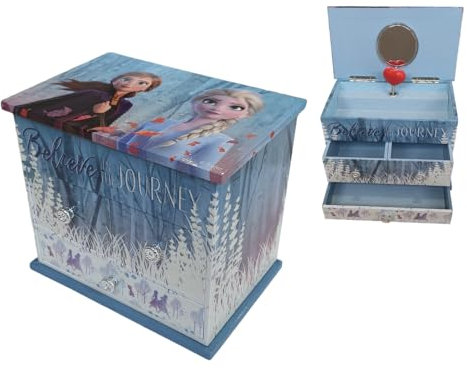 CARTOON Portagioie carillon Frozen Disney portagioielli armadio musicale 6,5 x 14,5 x 11,5 cm