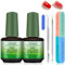 Sularpek 2 Pezzi Rimovitore Smalto Semipermanente Veloce 15 ml, Solvente Gel Polish con Spingi Cuticole e Lima per Unghie, Kit Professionale per Rimozione Effetto Semi-Permanente Rapido e Sicuro.