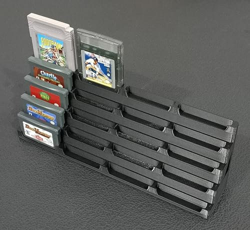 Display Tower, Rack, Case for Game Boy Advance, Game Boy Color and Original GB Games (Holds 20 Games) (Black)