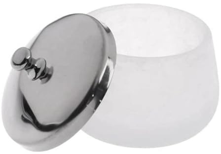 FOMIYES Frosted Glass Nail Polish Remover Cup Stainless Steel Lid for Manicure Supplies and Nail Varnish Washing