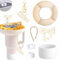 TOEECY 7 Stück Stanley Cup Zubehör mit Niedlichem Schleifen Strohhalmdeckel und Snackschale Personalisierte Tassendekoration für 1200ml und 850 ml Stanley Cup