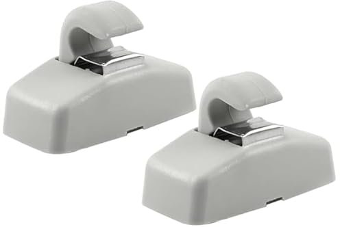 Supporto per AlettaParasole per Auto, 2 pezzi, Gancio Stabile e Durevole per Clip per Aletta Parasole, Compatibile con il Gancio per Fibbia Dell'aletta Parasole Jetta Golf Passat 3B0857561B (grigio)