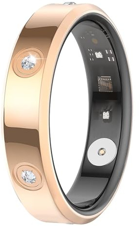 Smart Ring Schmal Rosegold Silber Damen Herren Smartring Fitness Ring Tracker Android IOS Schrittzähler Herzfrequenz Kalorien Aktivitätstracker Fitnesstracker Fitnessring Smarter Ring Schlafring