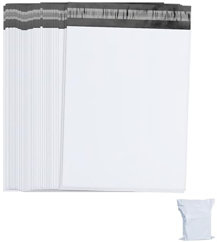 Folien Versandtaschen, 100 Stück Versandtaschen, 20 x 30 cm Versandbeutel,mit Selbstklebeverschluss, Blickdicht, Wasserdich, für Kleidung Versand Textilien Warensendung