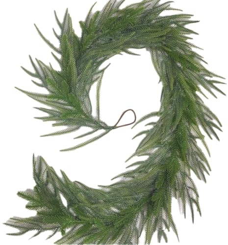Ounfhtrttk Artificial Pine and Cypress Vines Wedding Christmas Holiday Decorations Simulated Pine Needles Simulated 1.5 Meters