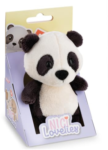 NICI Kuscheltier Panda 11cm in Geschenkbox 8x8.5x13cm - 63501 | Stofftier aus weichem Plüsch zum Liebhaben, Knuddeln und Spielen, bezaubernde Geschenkidee für Kinder und Erwachsene