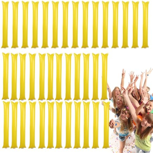 Genikeer Thunder Stick,40 Piezas de Palmas Inflables para Animación | Deportiva - hacedores de ruido inflables - Para Partidos de Baloncesto de Cumpleaños Bodas Grandes Reuniones