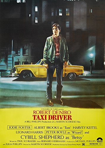 CoolPrintsUK Taxi Driver Poster Borderless Vibrant Premium Glossy Movie Poster Various Sizes (A1 Size 33.1 x 23.4 Inch / 841 x 594 mm)