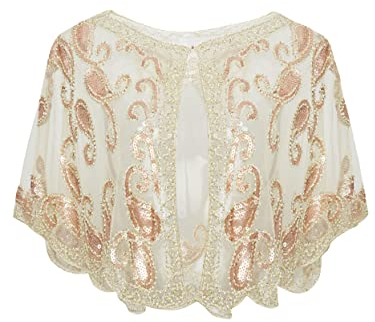 BABEYOND 1920er Jahre Retro Schal Umschlagtücher für Abendkleider Stola für Hochzeit Party Gatsby Kostüm Accessoires