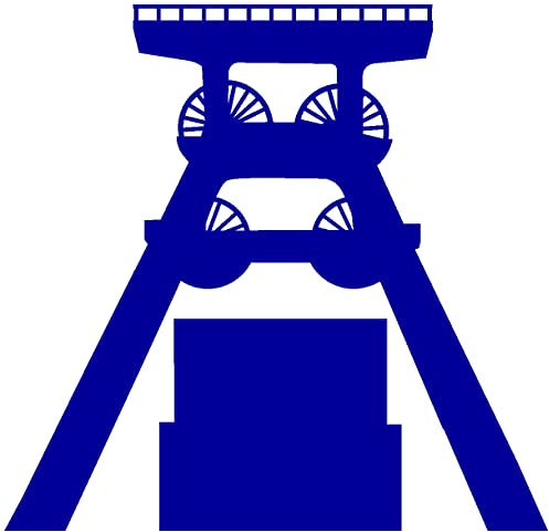Samunshi® Autoaufkleber Zeche Zollverein Sticker Aufkleber Scheibenaufkleber Motorradaufkleber in 6 Größen und 25 Farben (70x67cm brillantblau)