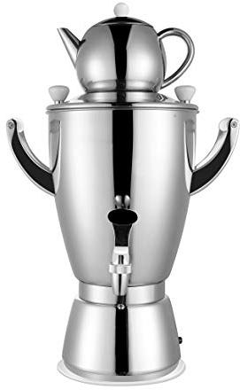 UNIMAT 1005003 Samowar Teekocher Heißwassergerät, 1800, Edelstahl, 6 liters