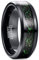 NUNCAD Unisex Ring Paare Wolfram mit Keltischen Drachen + Kohlefasern Grün für Hochzeit Valentinstag Trauung Party Größe 72(22.9)