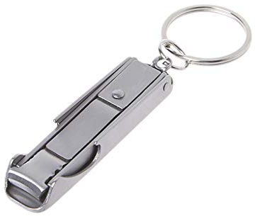 Mayoaoa 2 in 1 Nail Clipper Bottle Opener EDC Pocket Tool Nail File Keychain for Travel