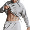 HOTSUIT Tuta Sauna Tecnica Anti Strappo per Uomo Giacca e Pantaloni Sudore Per Dimagrire Con Allenamento Grigio，4XL