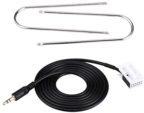 Tbest Cable auxiliaire Voiture, Cable auxiliaire 207, Câble Adaptateur AUX pour Voiture, Câble auxiliaire Audio pour Voiture avec Outils de démontage d'autoradio pour 307 308 407 C2 C5
