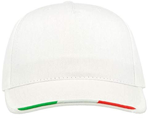 BrolloGroup Cappellino Baseball Adulto Startfive Italia Personalizzabile PS 36899 (Bianco)