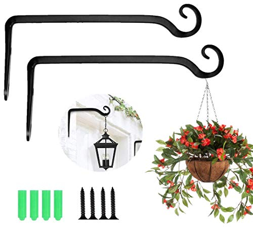 Lenxnmy Wall Hanging Plant Bracket Garten Eisen Wandhaken Wand Pflanzer Kleiderbügel Outdoor Indoor Garden Hook Halterung für/Vase/Vogelhäuschen/Pflanze/Laterne/Windspiel/Blume/Haus