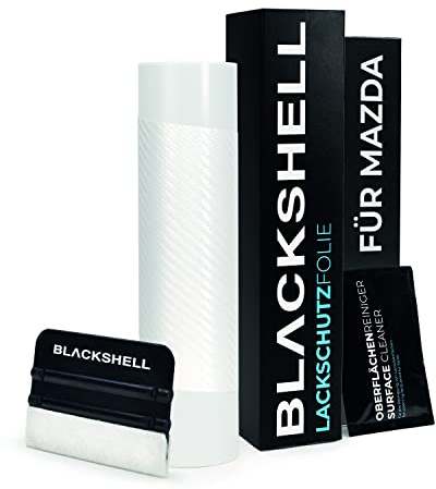 Blackshell® Ladekantenschutz Folie passend für Mazda 6 Kombi | Typ GL/GJ | 2015-2024 (Facelift) Carbon weiß - passgenauer Stoßstangenschutz inkl. Set für Folierung