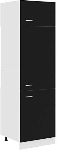 Tidyard Küchenschrank Aufbewahrungsschrank Ofenschrank Mit 3 Türen Backofenschrank Herdschrank Küchenzeile Küchenmöbel Unterschrank Backofen Schrank 60x46x81,5cm Mit 4 Regalböden,Spanplatte