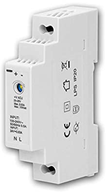 world-trading-net - Transformator für DIN-Schiene/Hutschiene (TH35), 24V/15W, IP20, Teilungseinheit 1