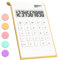 QpenguinBabies - Calculadora de Escritorio con batería Solar de 10 dígitos, Pantalla LCD Inclinada, diseño Inclinado Delgado calculadora de Escritorio (Blanco)