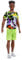 Barbie HBV23 - Ken Fashionistas Puppe, breit, schwarzes lockiges Haar, mehrfarbiges Print-Shirt, grüne Shorts, Turnschuhe, Puppen Spielzeug für Kinder ab 3 Jahren