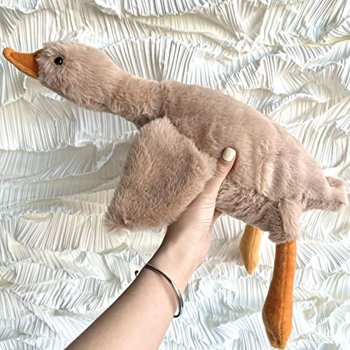 Tanha Gans Kuscheltier, Kuscheltier Gans, Kuscheltier Plushie, Kawaii Kuscheltier Plush, Ente Kuscheltier, Großes Gänse-Stofftier (Braun., 49cm)