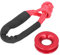 Fydun Corde de Manille Souple Synthétique, Kit D'anneau de Récupération Anneau D'arrachage D'alliage D'aluminium de Corde de Manille Souple Synthétique pour la Récupération de Camion de VTT de(Rouge)