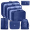 MURISE 8 Teilige Packing Cubes, Kleidertaschen, Koffer Organizer für Urlaub und Reisen, Packwürfel Set Reise Würfel, Ordnungssystem für Koffer - Dunkelblau