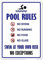 TopHomer Schwimmbad Regeln, 20 x 30 cm Schild Pool Rules Schild Warnschild Outdoor Wandkunst