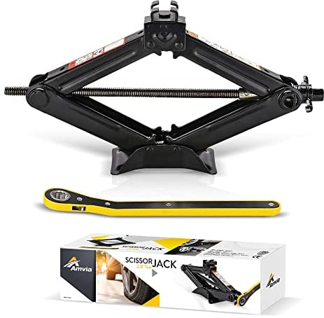 Cric Auto 2 Ton - Sollevatore Auto | Cricket Auto - Crick Auto | Cric Pantografo - Kit di Crick per Auto | Cric Alza Macchina - Ideale per Auto e SUV | Materiale Resistente