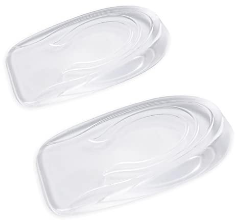 Coussinets en silicone pour soulever le talon - Semelles invisibles - Semelles compensées en silicone - Talonnettes en gel pour un rehaussement doux et plus grand (femme, 1 cm)