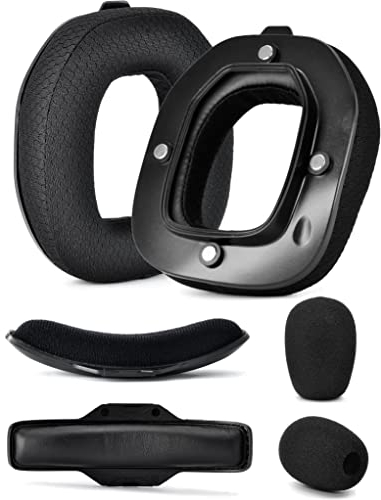 A40 TR Mod Kit – defean Ersatz-Ohrpolster und Kopfband, kompatibel mit Astro Gaming A40 TR Headset, Ohrpolster, hochdichter, zusätzliche Dicke (schwarzes, atmungsaktives Gewebe)